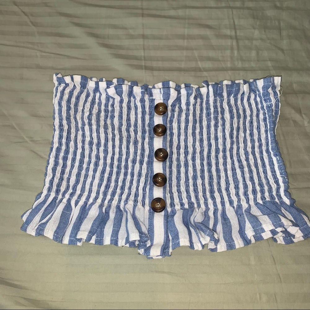 SHEIN Strapless Striped Top